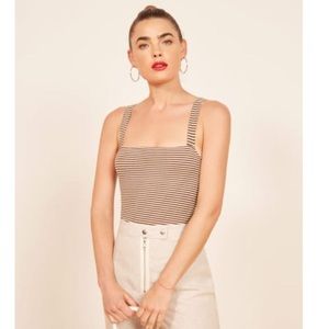 REFORMATION Gable stripe cropped tank SZ SM